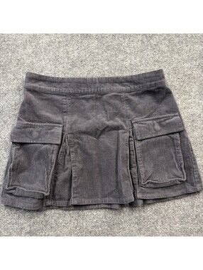 Wild Fable Corduroy Cargo Pocket Box Pleat Skirt - Blue/Gray - Size Medium